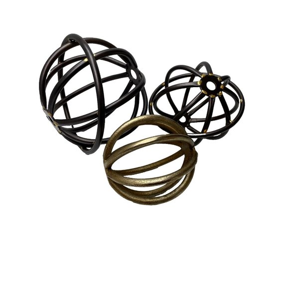 metal decor balls 3pc Set - Picture 3 of 16